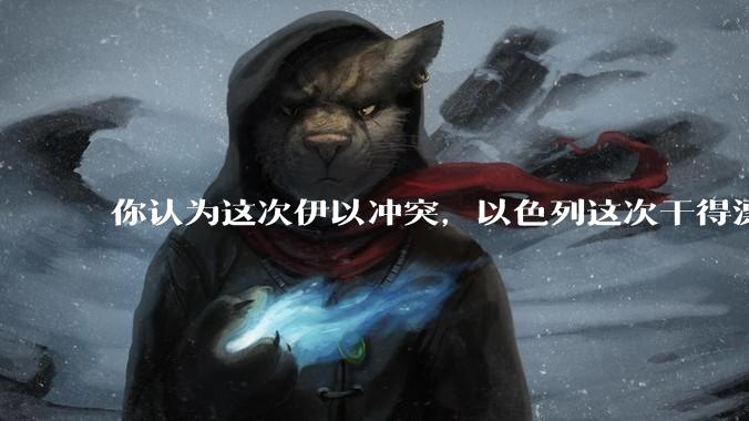 你认为这次伊以冲突，以色列这次干得漂亮吗?